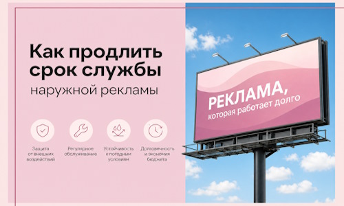 Как продлить срок службы наружной рекламы в  Кисловодске